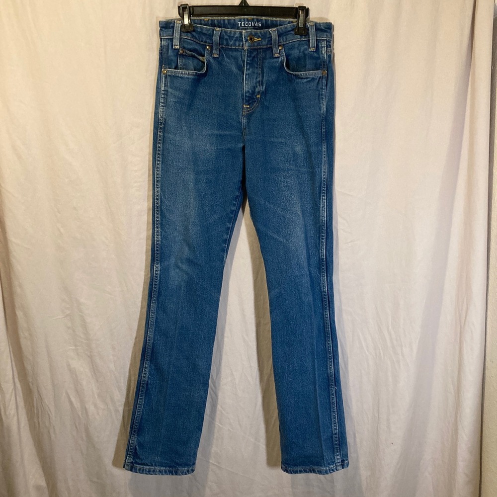 Tecovas Slim Straight Jeans Mens 30x32 Medium Wash Blue Denim Western TM130030